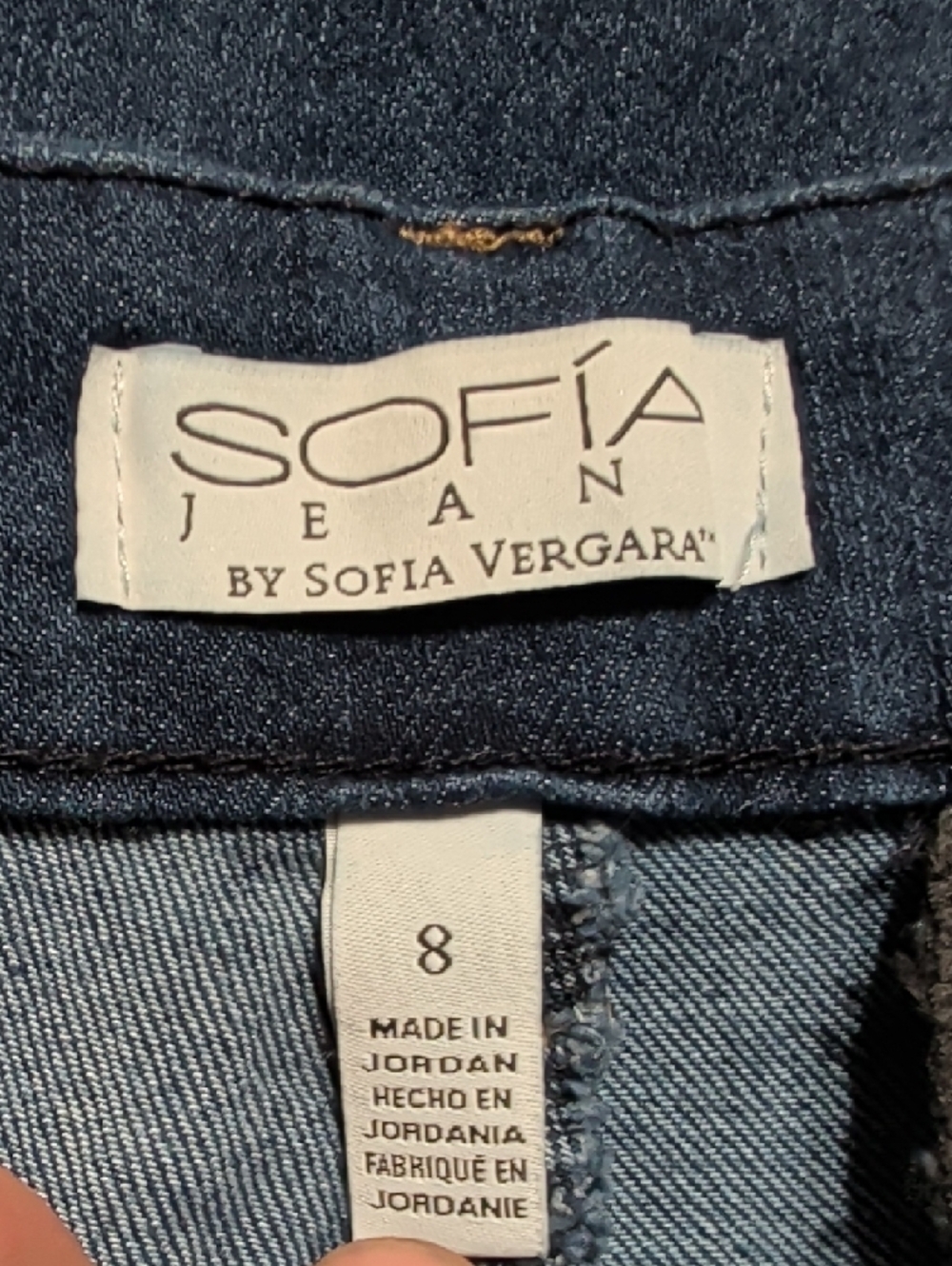 Sofia Jean by Sofia Vergara Stylish Dark Blue Flared Jeans Women's 8 - Picture 7 of 8